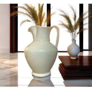 Large Vintage Italian pitcher Vase 12x8”. Stamped.